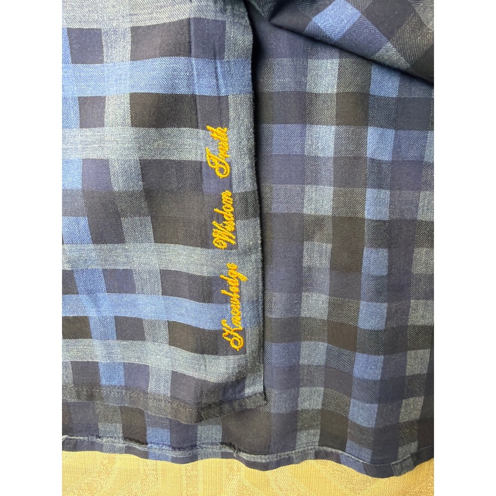 Robert Graham Mens Blue Plaid Long Sleeve Button Down Shirt Classic Fit 2TG 2XL‎ - Picture 5 of 10